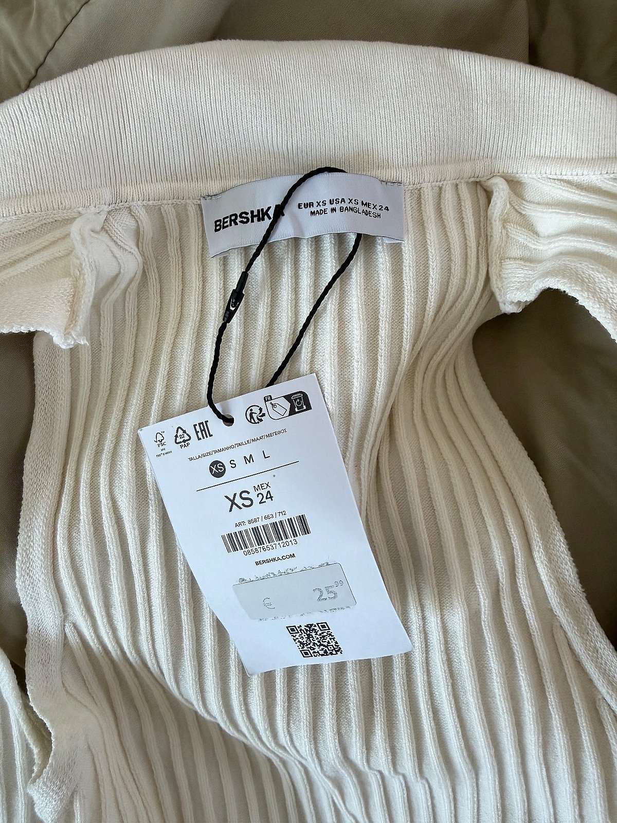 Cream Ribbed Zip-Up Top - photo 3
