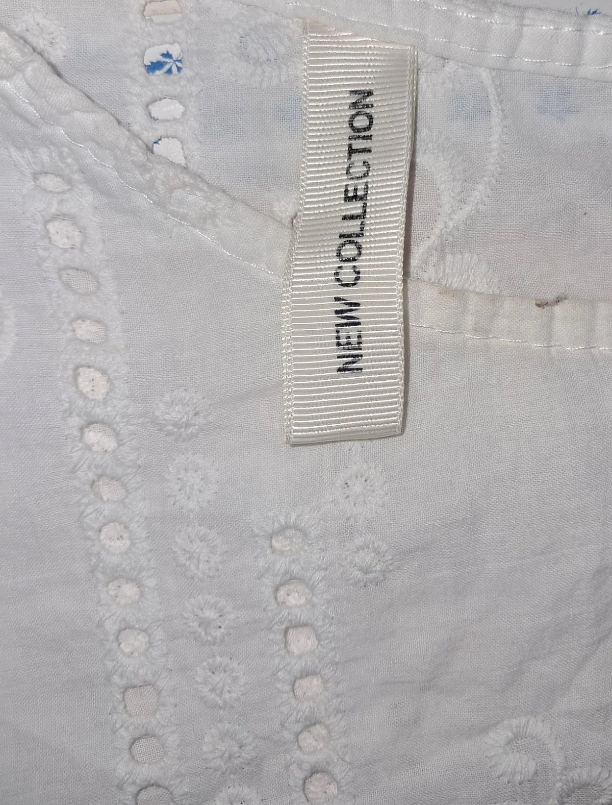 Top blanco con volantes, estilo boho, de una marca italiana, 100 % algodón - photo 5