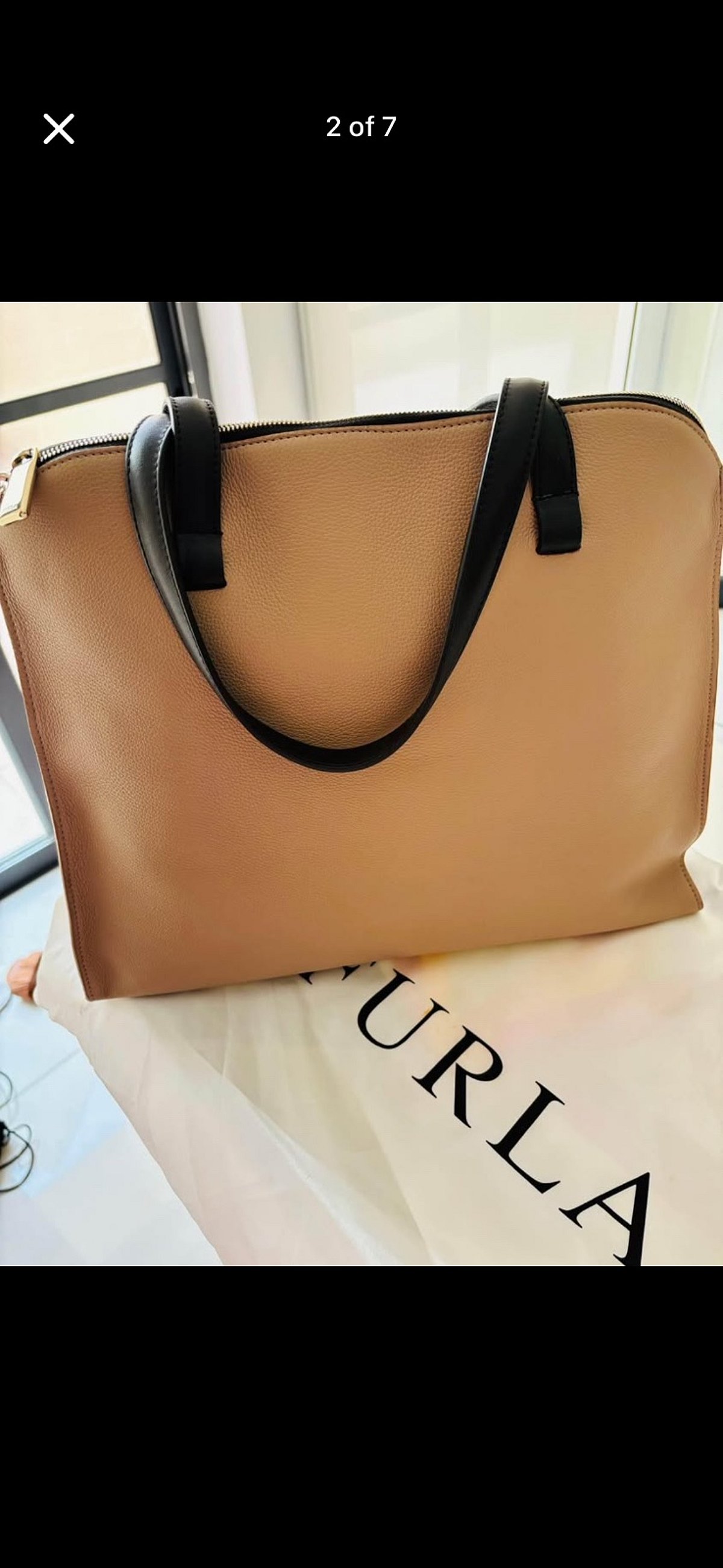 Autentica borsa Furla beige con effetto pelle di serpente - photo 2