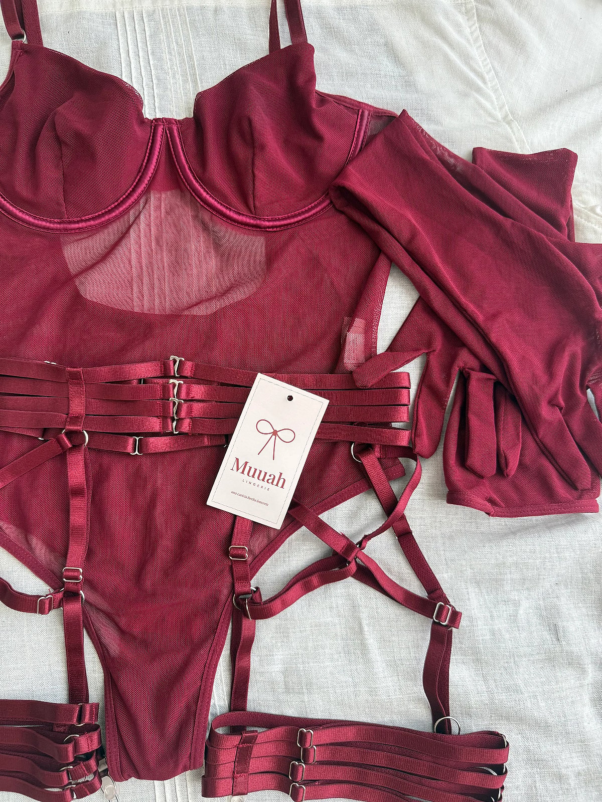 Sett ta' Lingerie Noir Lace Up - photo 2