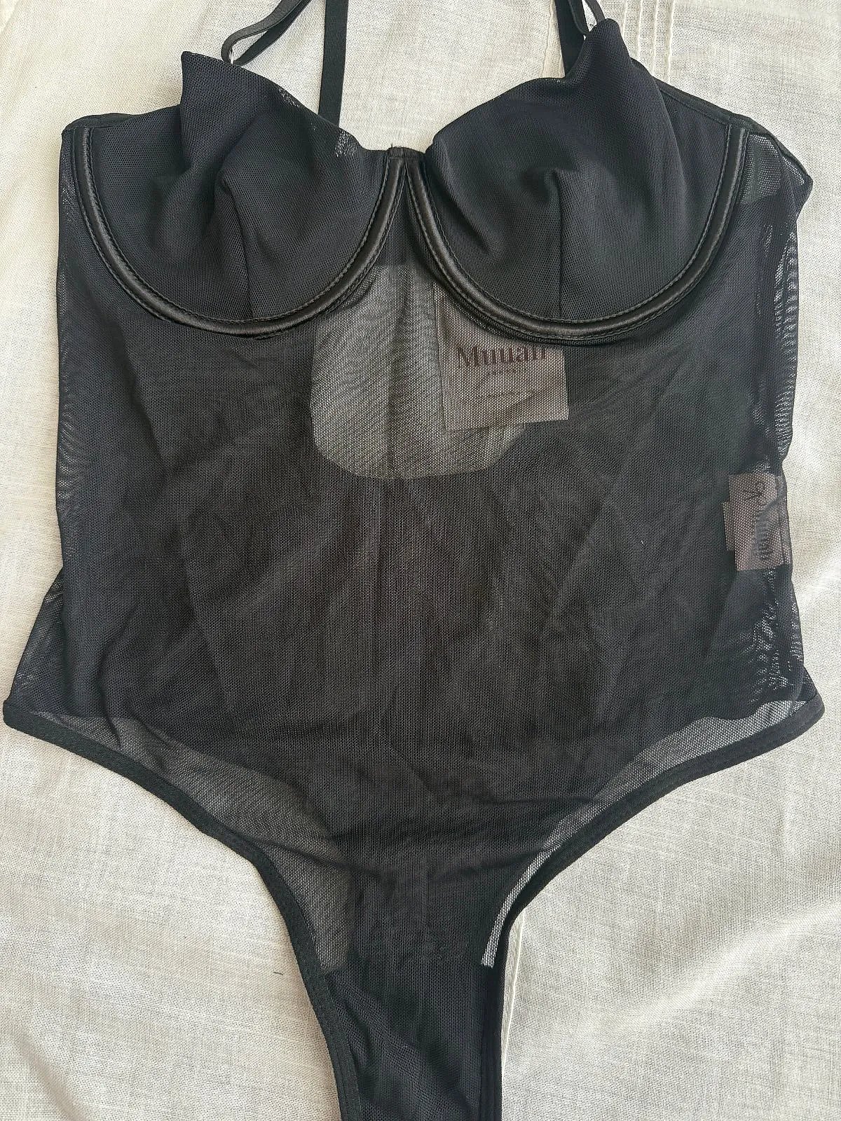 Set nero con lacci neri - photo 3