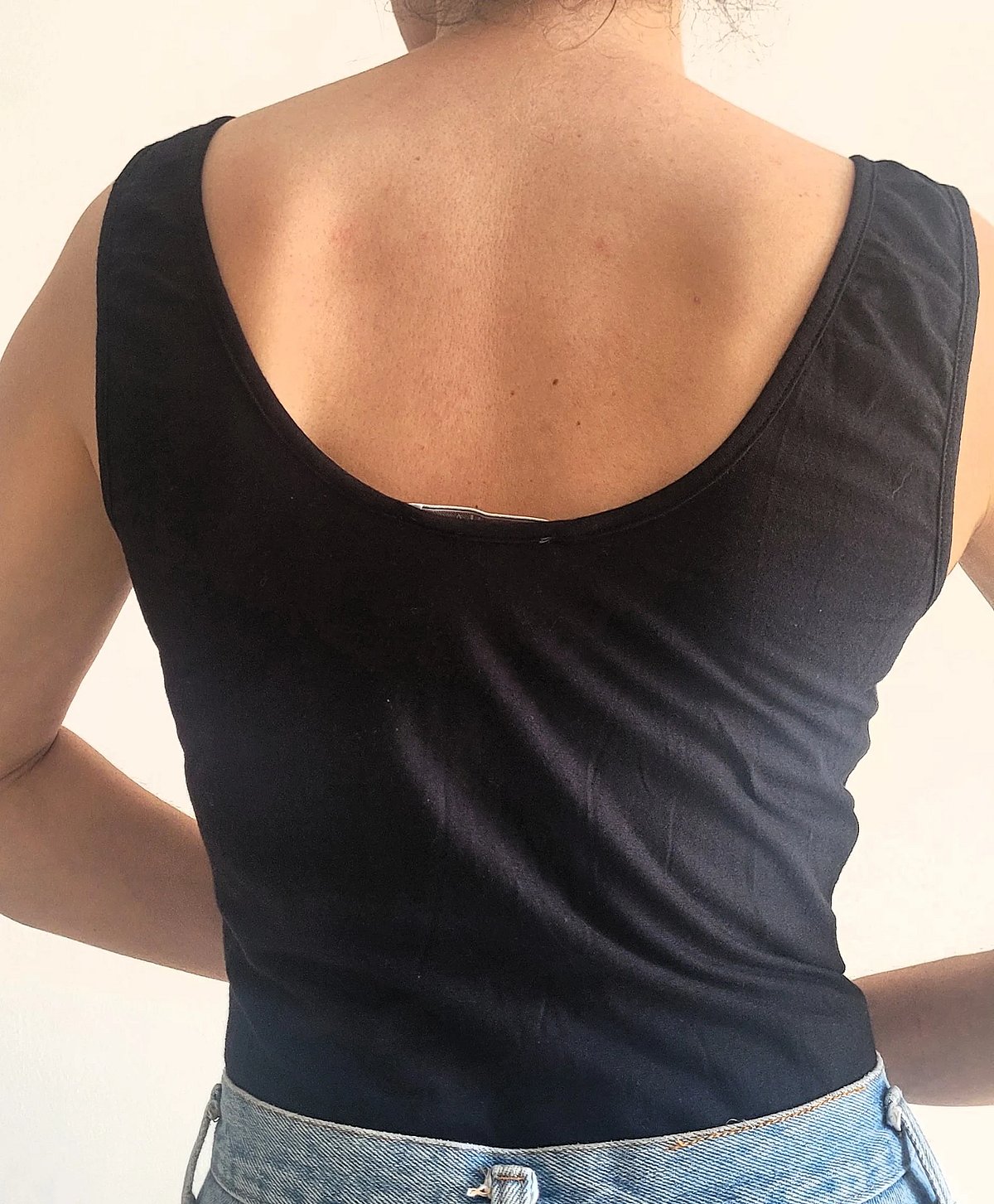Basic Black Scoop Neck Bodysuit - photo 2