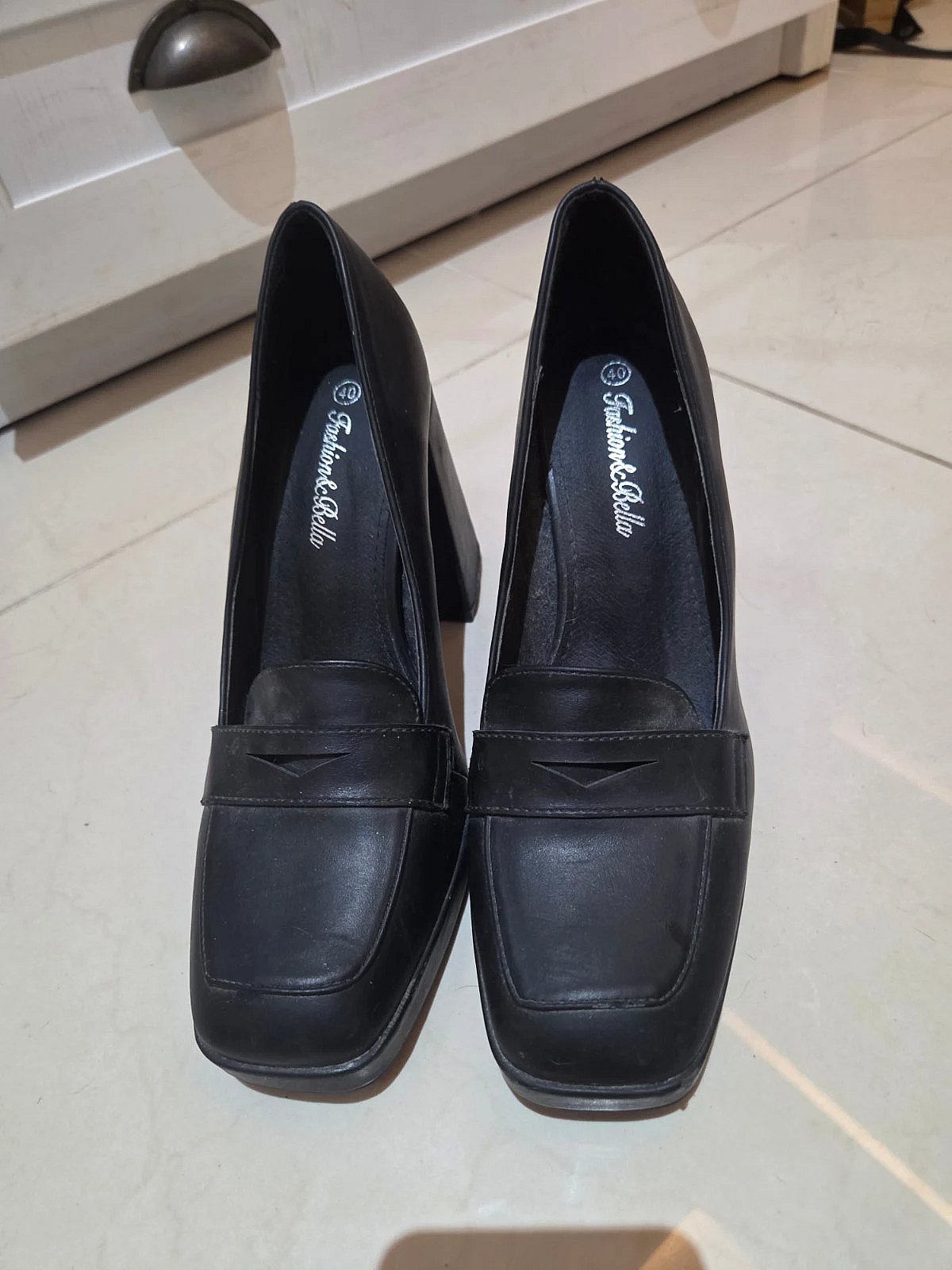Zapatos de tacón grueso negros - photo 3