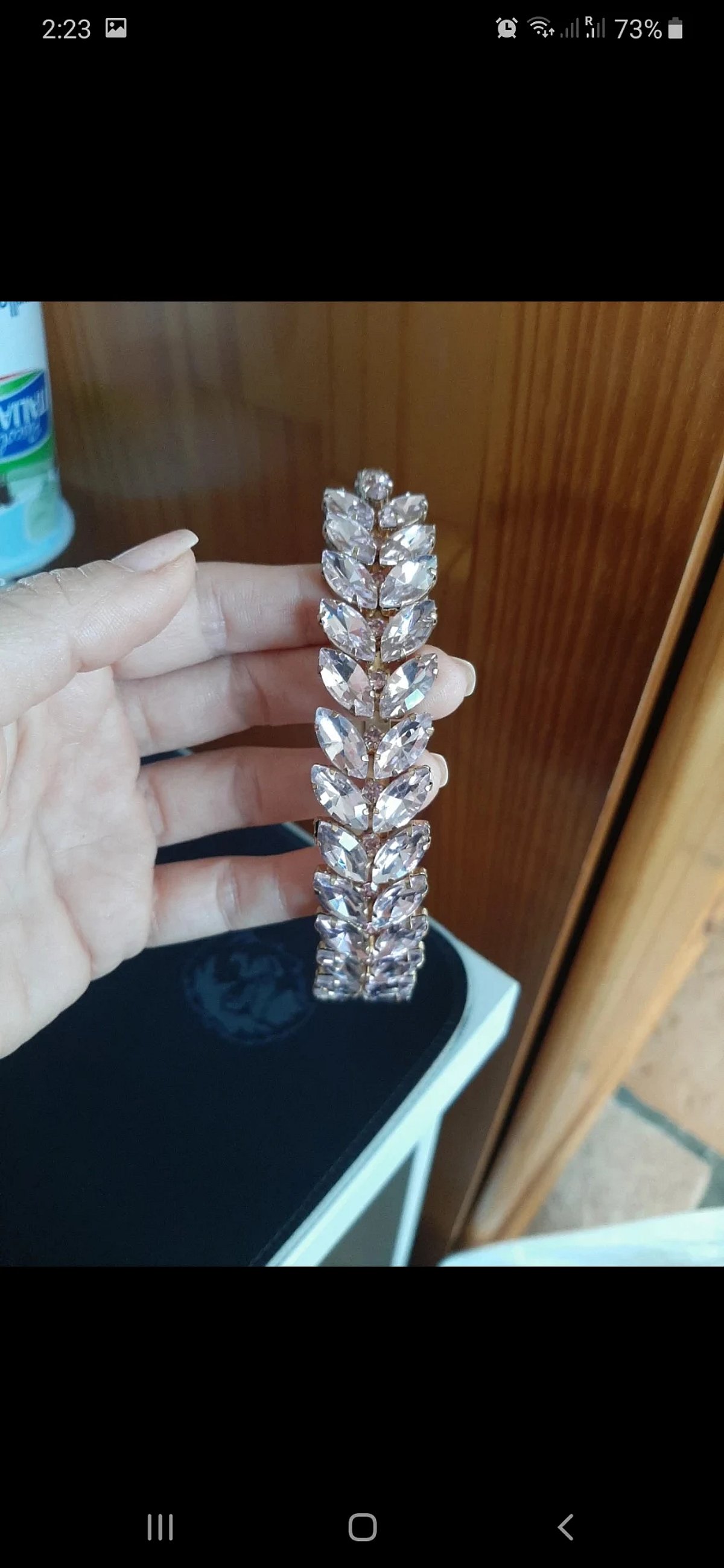 Fascia per capelli con cristalli scintillanti - photo 2