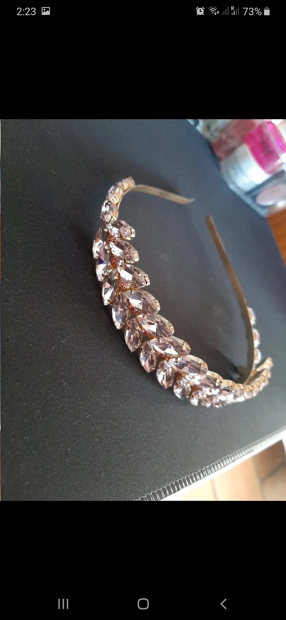 Fascia per capelli con cristalli scintillanti - photo 3