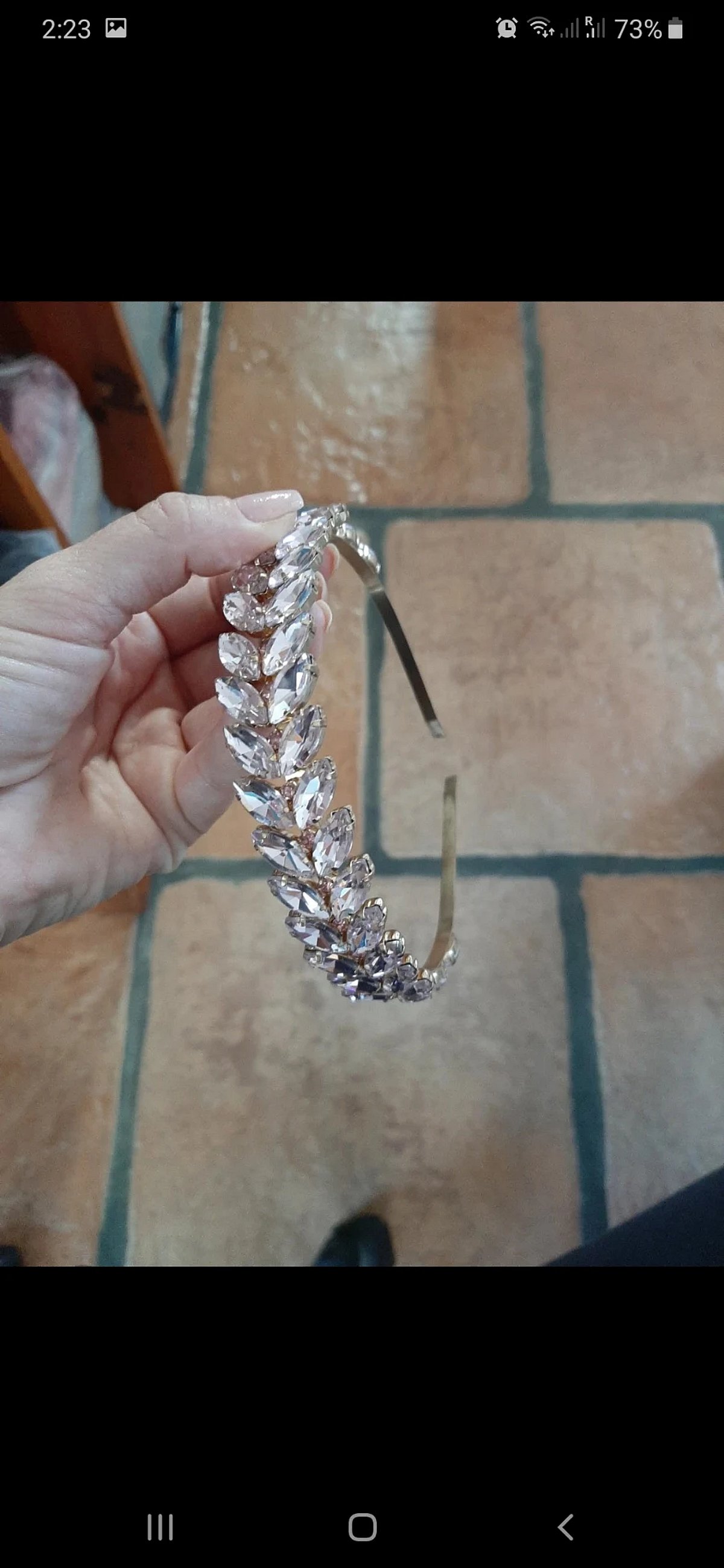 Fascia per capelli con cristalli scintillanti - photo 5