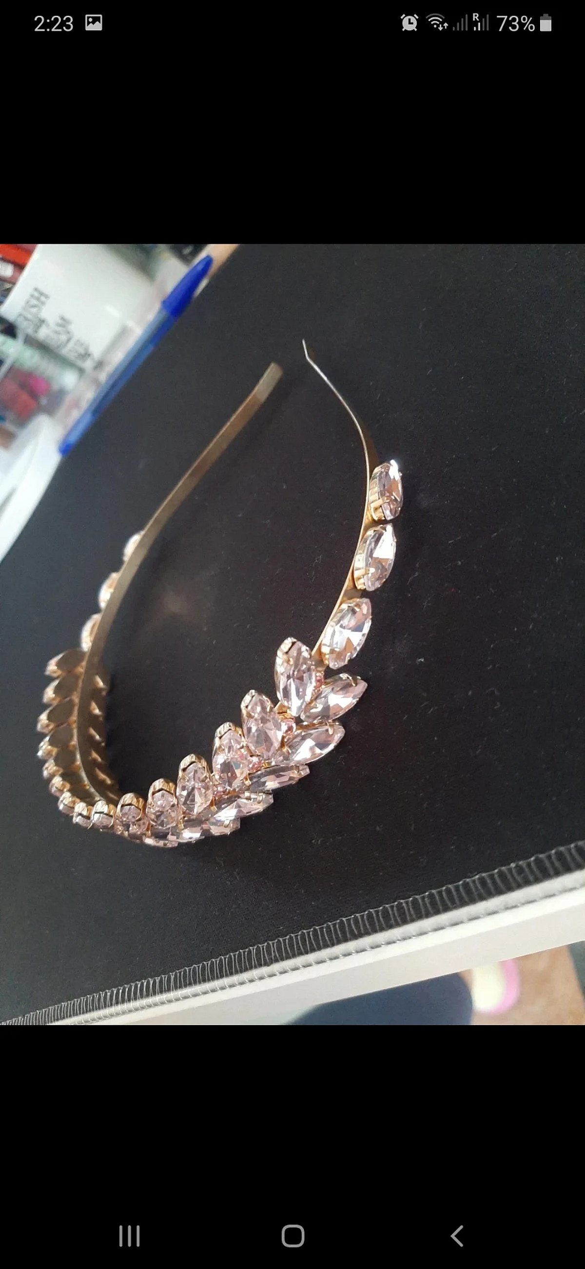 Fascia per capelli con cristalli scintillanti - photo 4