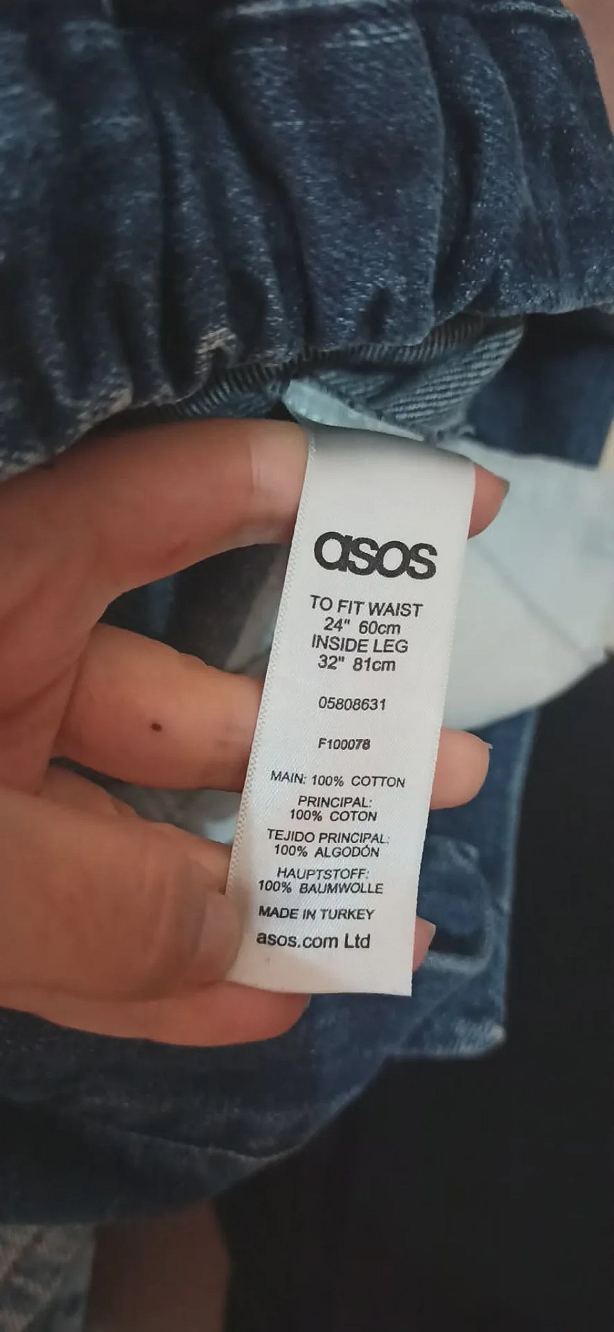 Jeans ASOS Barrel Leg Crop f'Indigo Sbiadi (EU32/UK 4) - photo 4