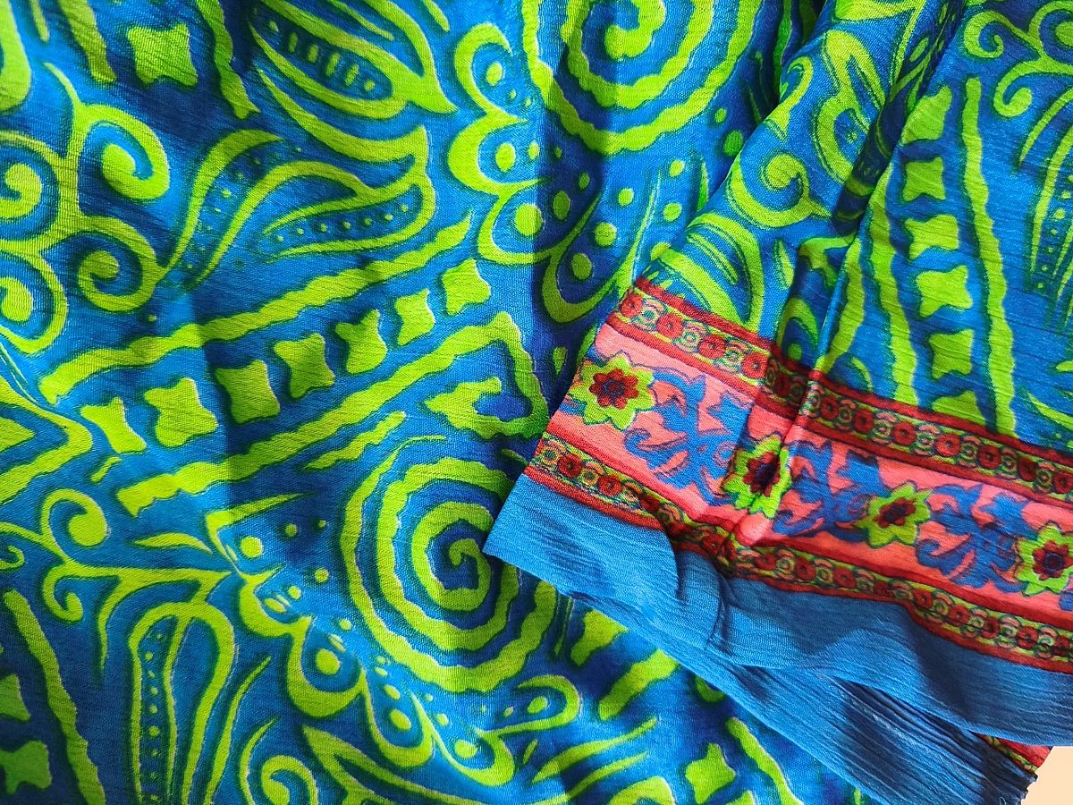 Ilbies Paisley Blu Aħdar Wrap - photo 3
