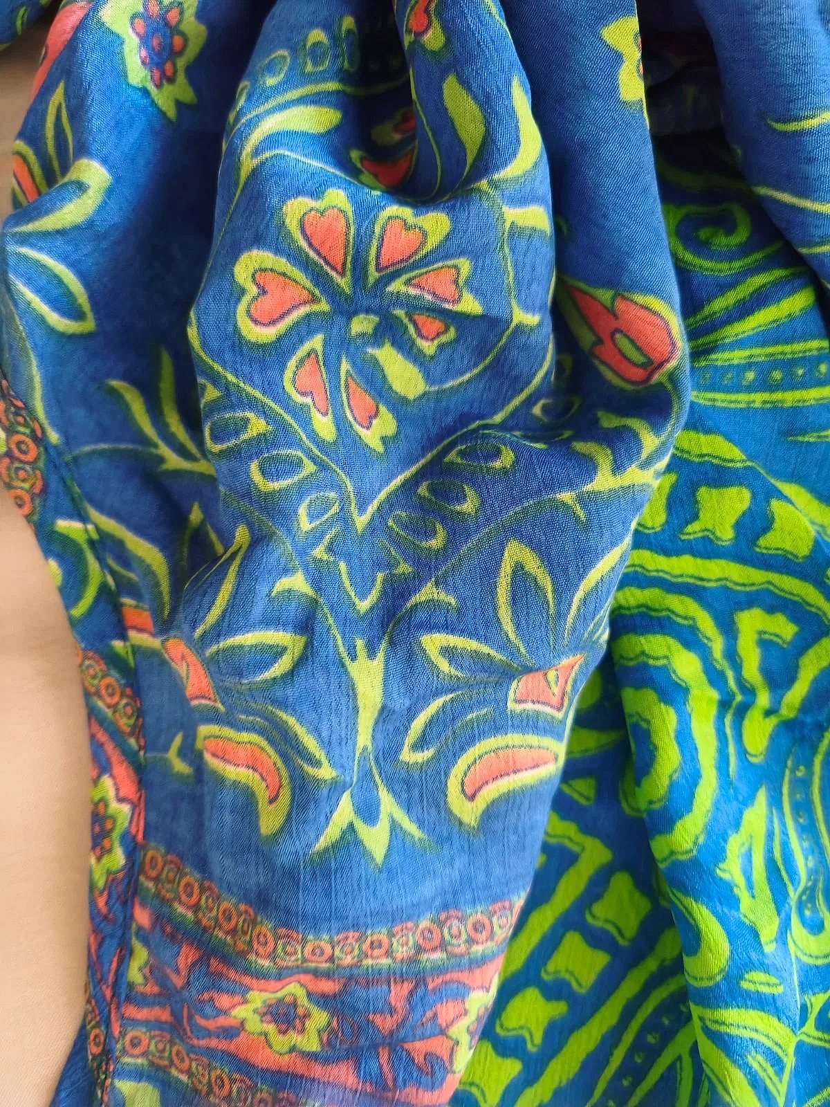 Ilbies Paisley Blu Aħdar Wrap - photo 4