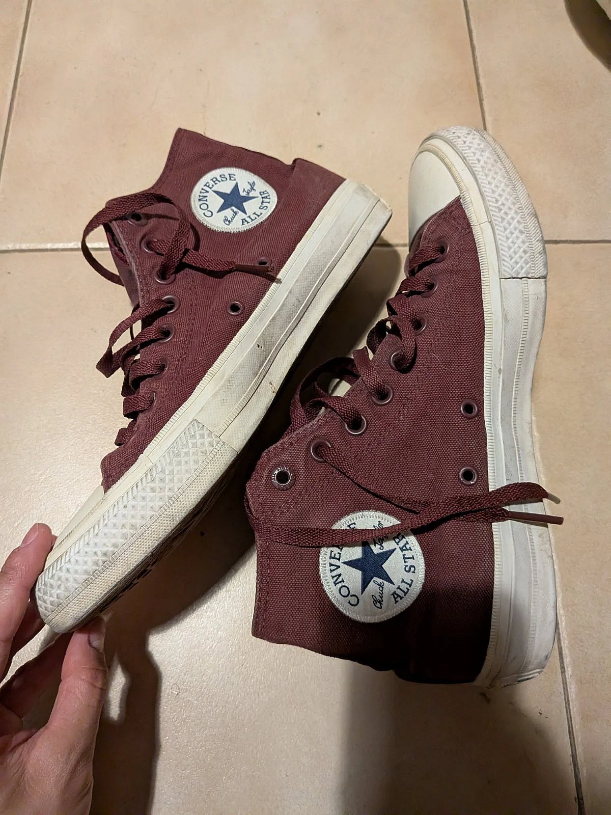 Maroon Converse High-Top Sneakers - photo 3