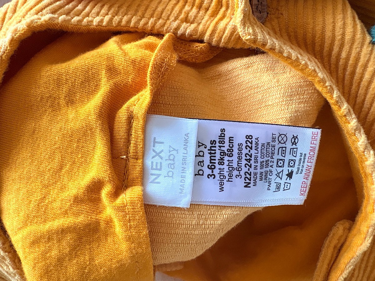 Next baby yellow corduroy overalls - photo 4