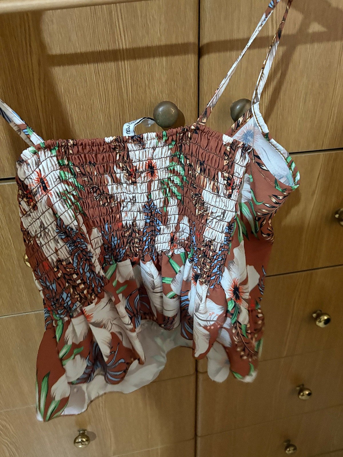 Floral Print Shirred Cami Top - photo 2