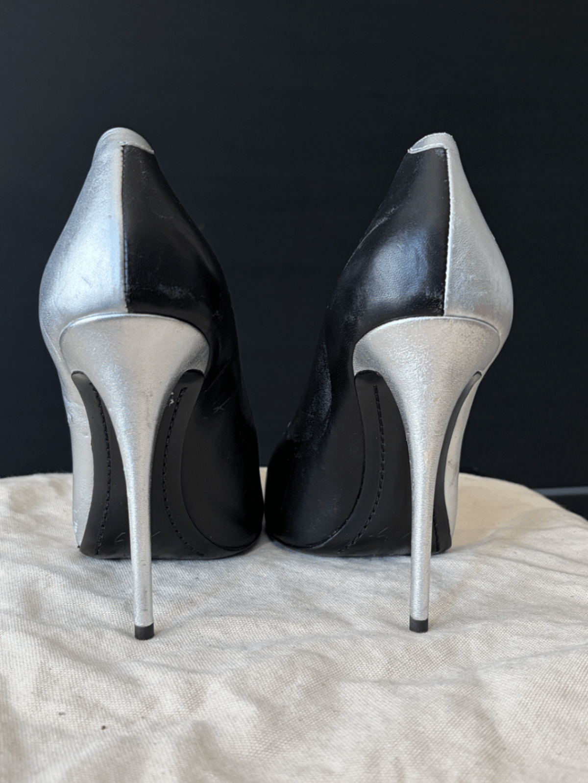 Two-Tone Pointed Toe Stiletto Pumps - photo 5