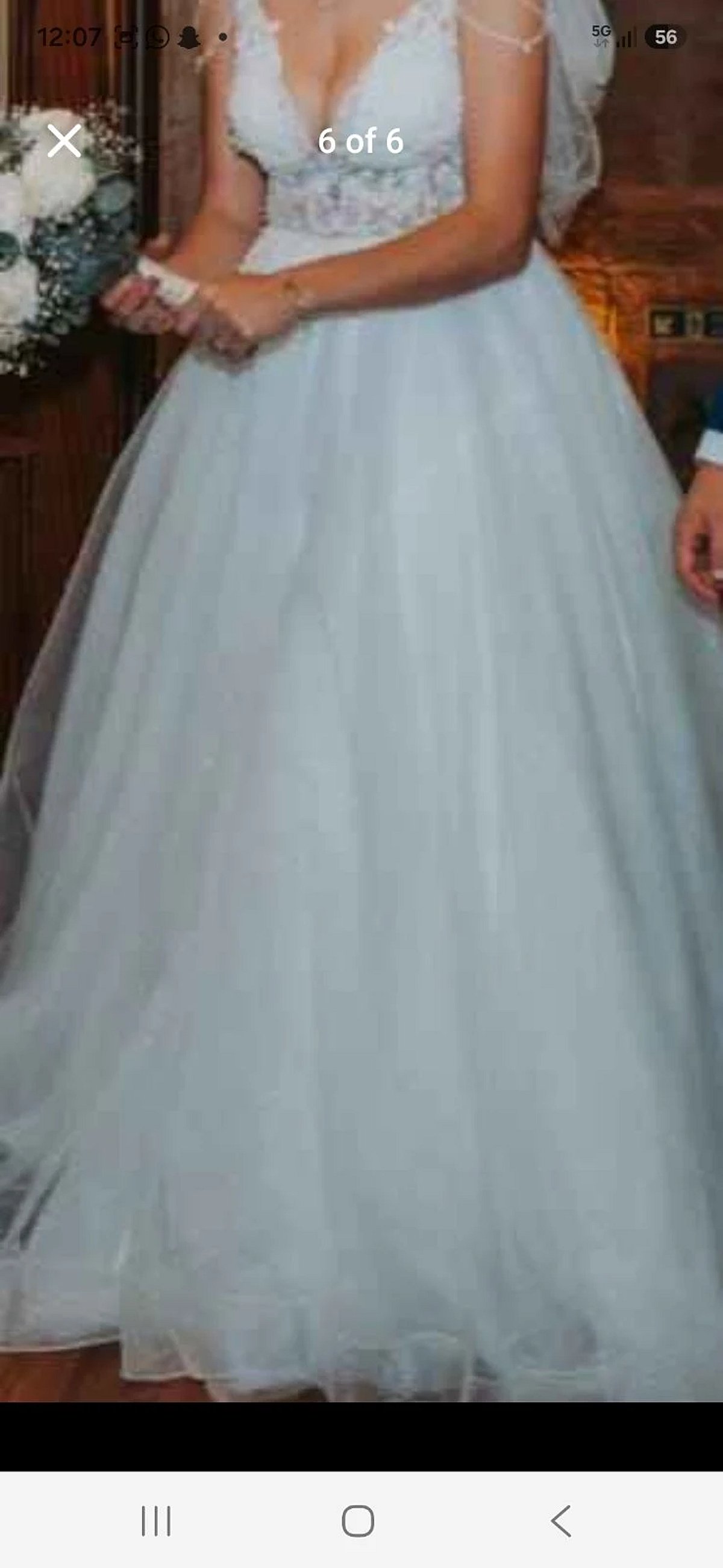 Elegante vestido de novia de tul y encaje - photo 3