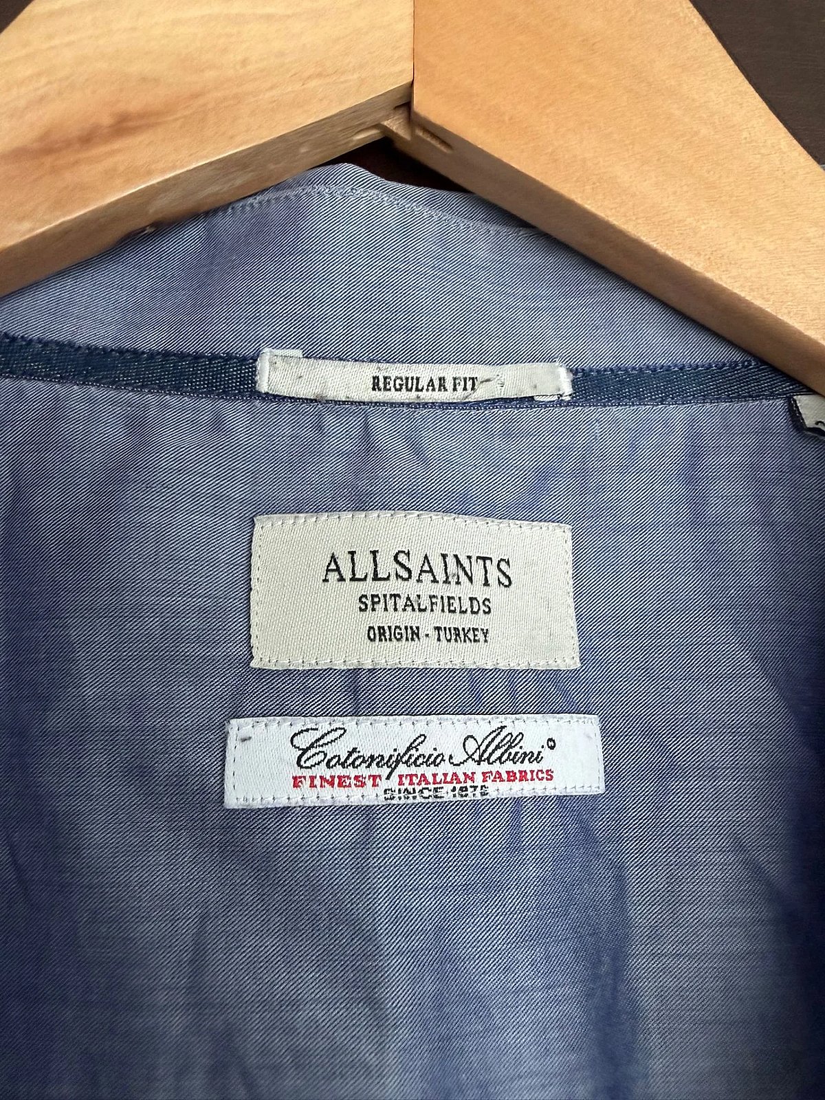 Camicia a maniche lunghe in cotone blu di AllSaints - photo 5