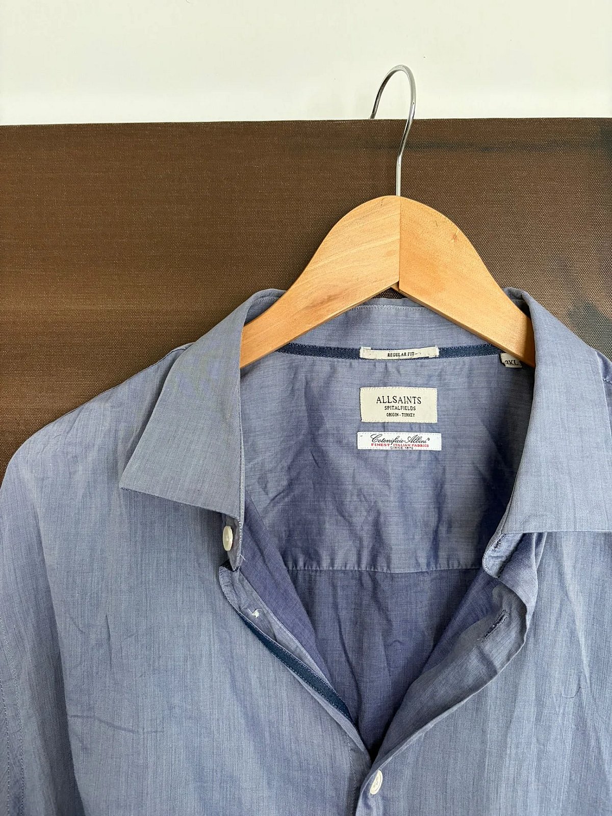 Camicia a maniche lunghe in cotone blu di AllSaints - photo 6
