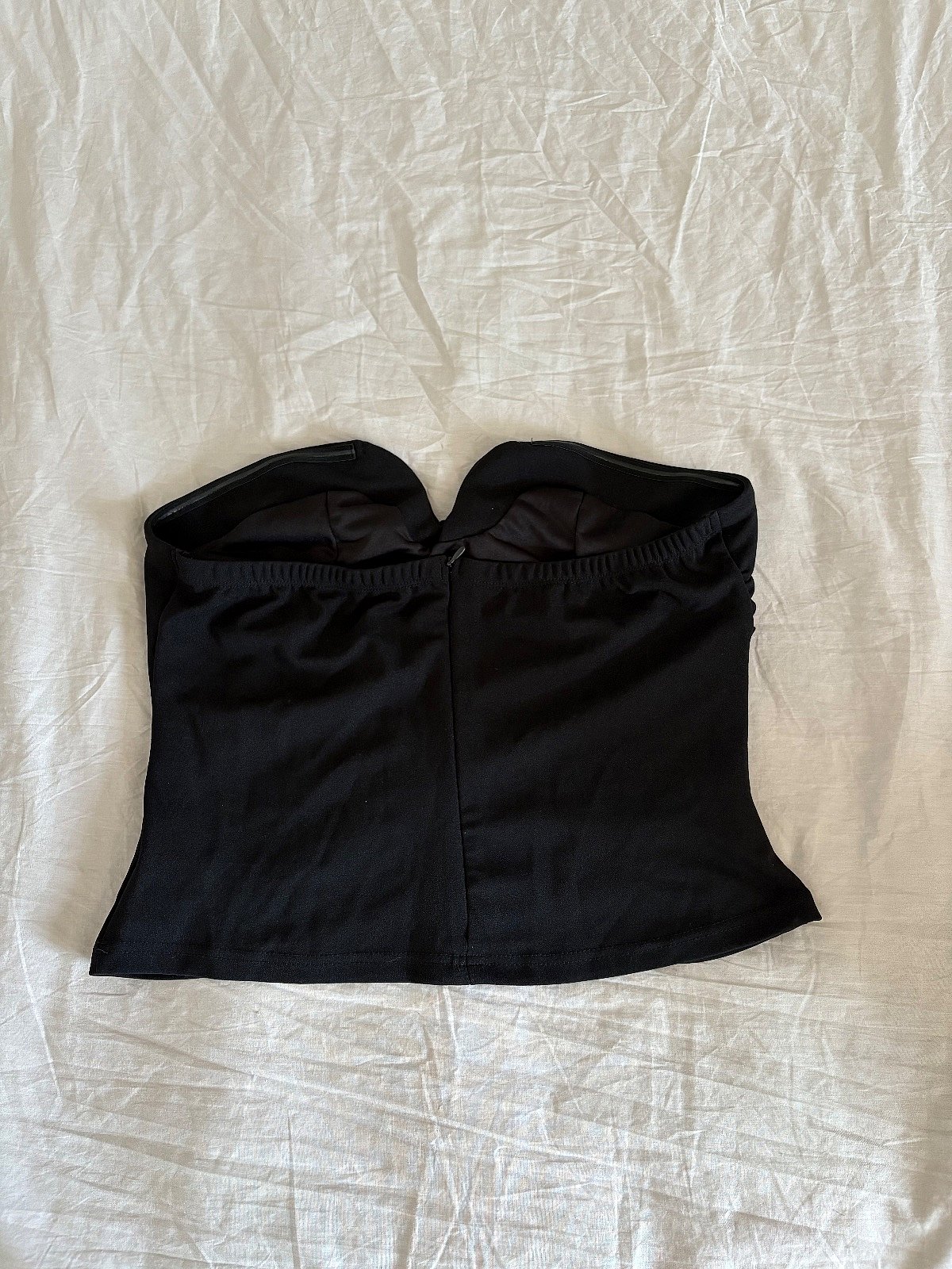 Top bandeau negro sin tirantes - photo 2