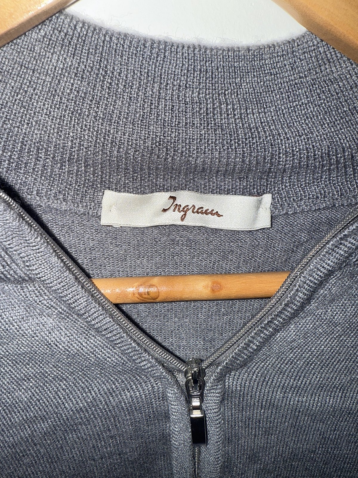 Jersey Ingram gris con cremallera de un cuarto - photo 4