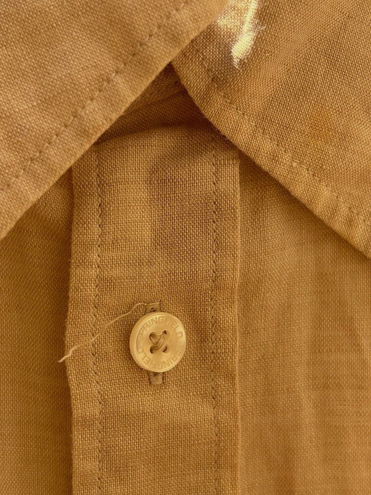 Camicia in lino beige Springfield - photo 3