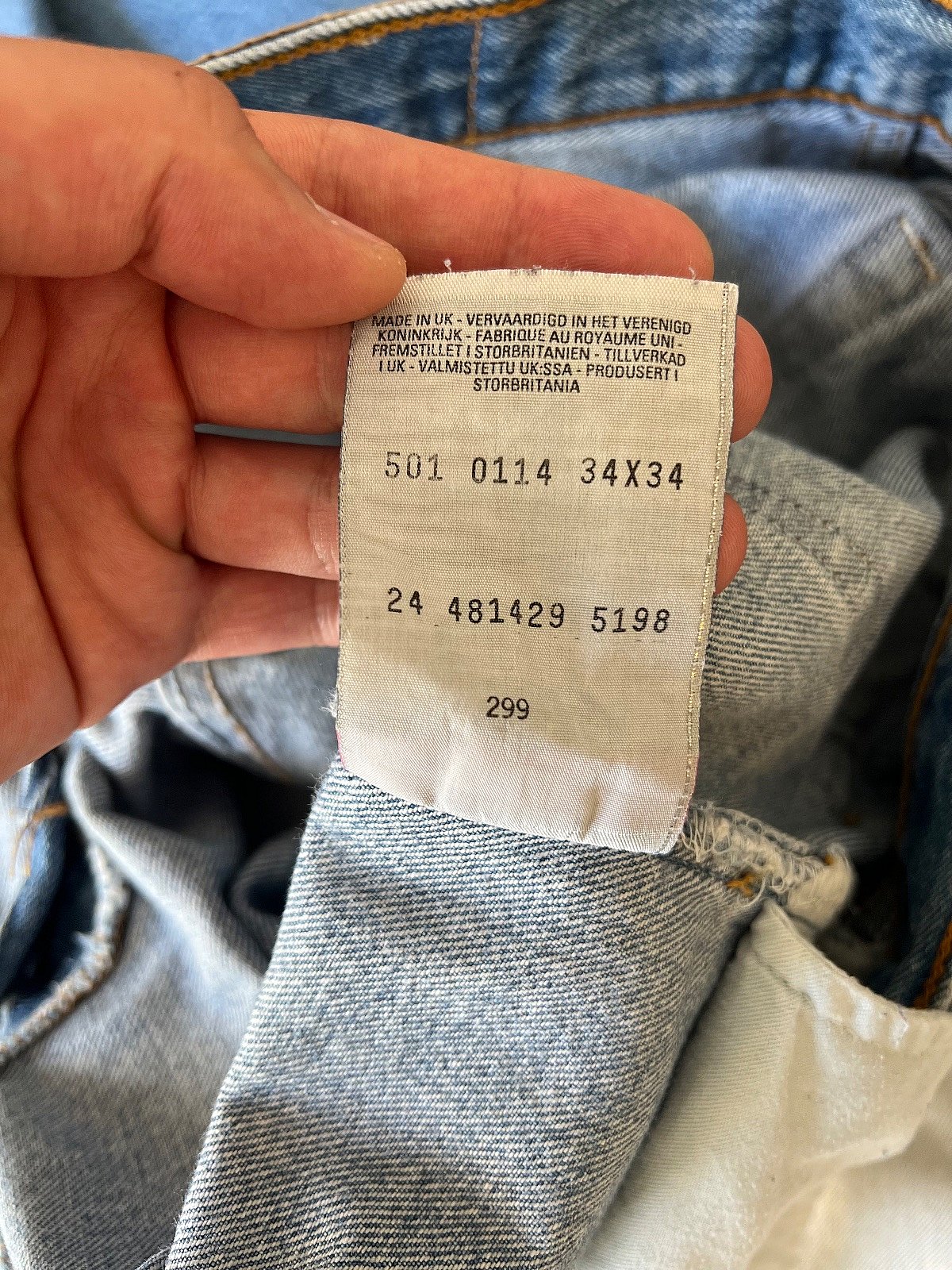 Jeans Levi’s 501 – modello vintage a gamba dritta | Azzurro chiaro | W34 L34 | Prodotto nel Regno Unito - photo 6