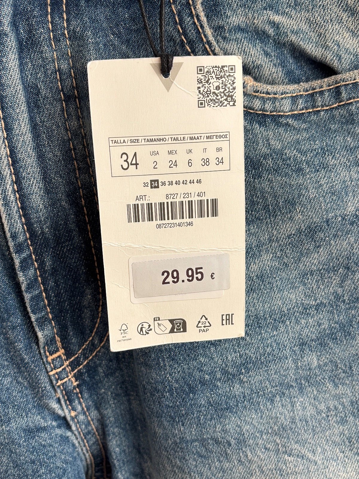 Jeans tad-Denim Blu ta' Zara - photo 5