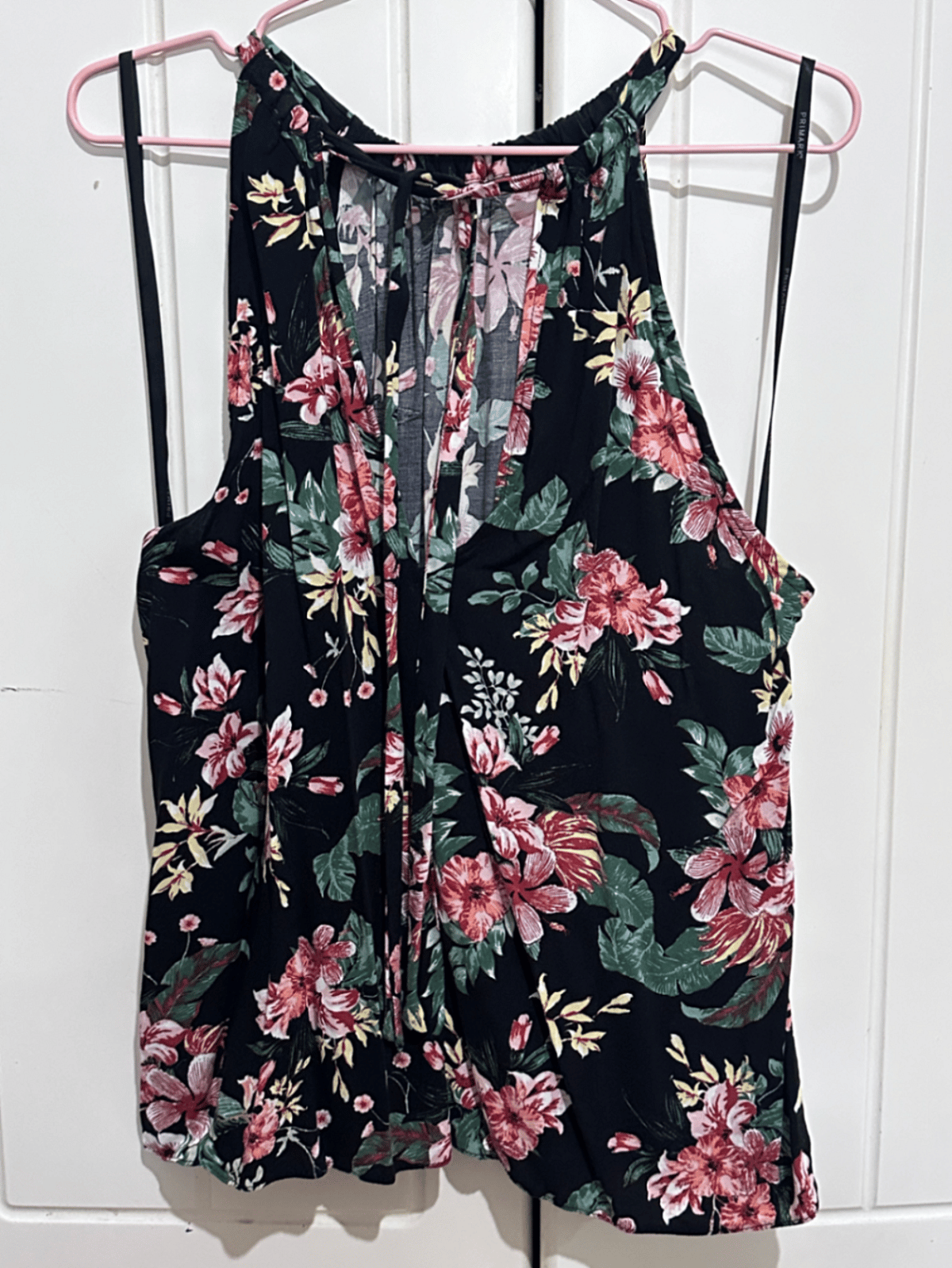 Top floreale con scollo all'americana - photo 2
