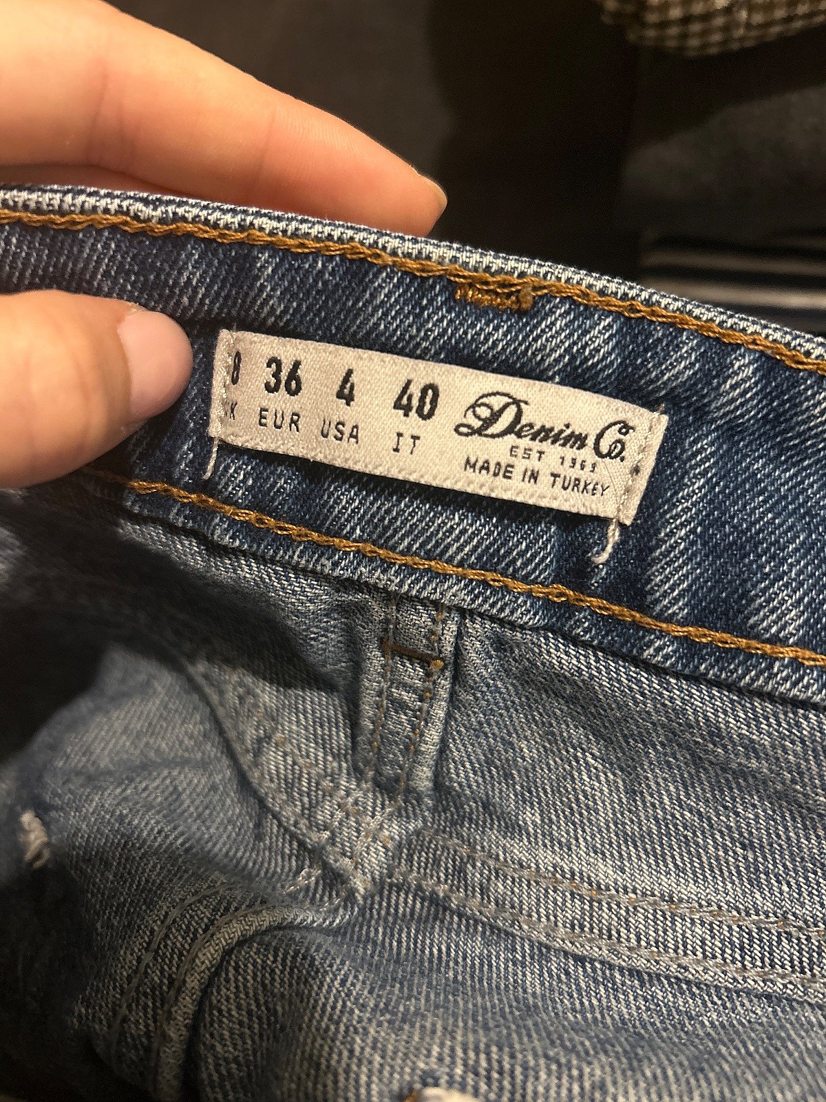 Dbielet Mini bil-Buttuni tad-Denim Blu - photo 2
