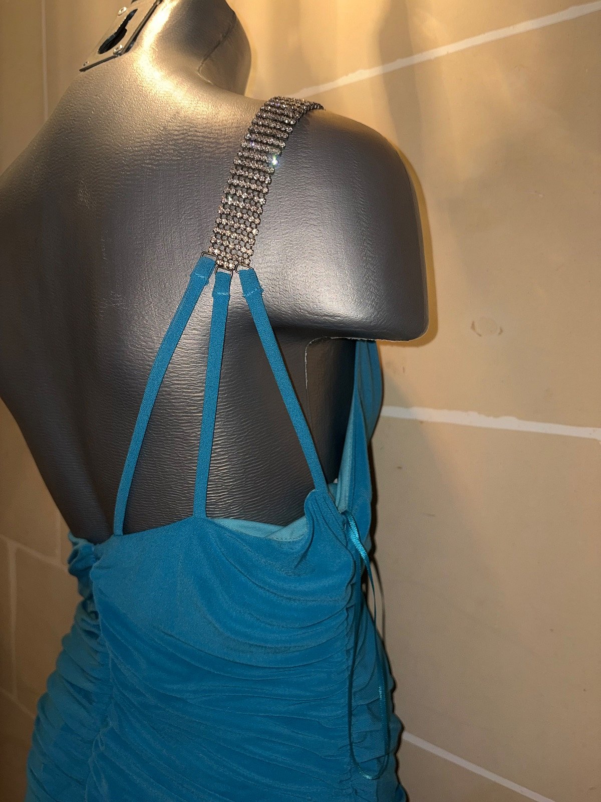 Aqua Blue One Shoulder Dress Size M/L - photo 7