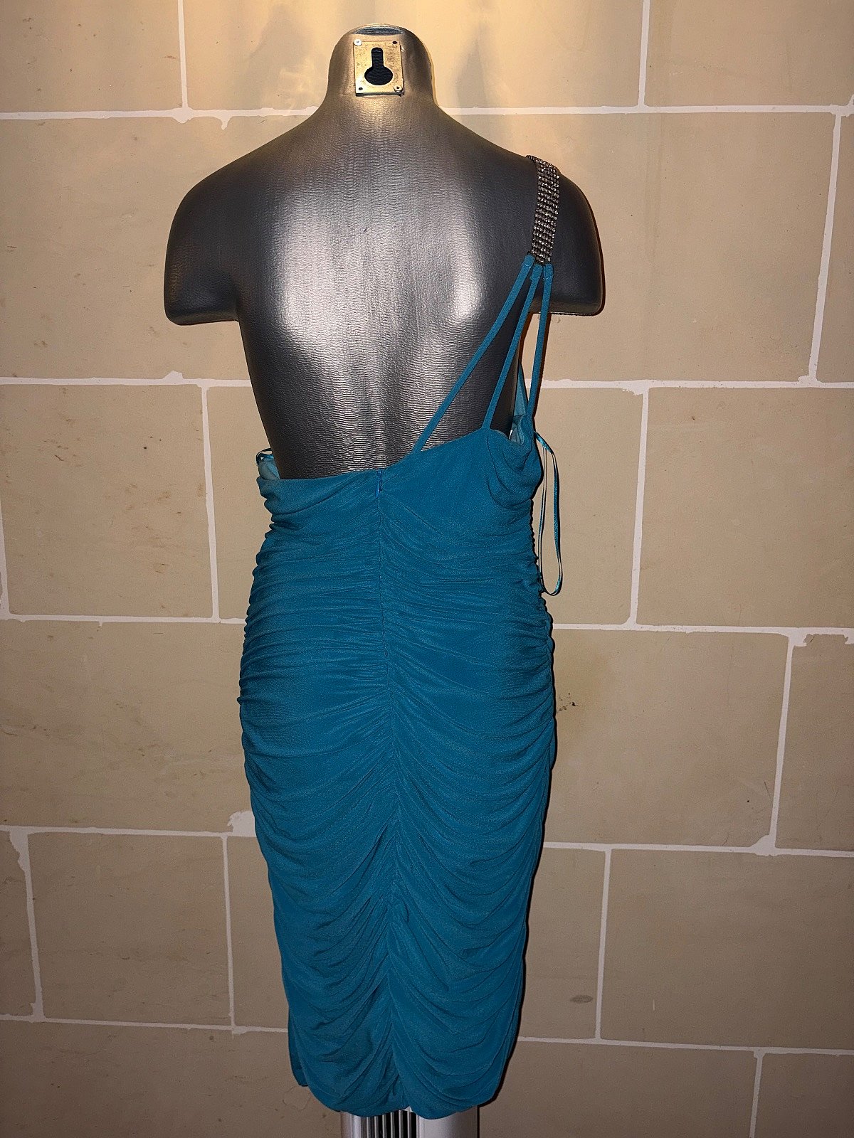 Aqua Blue One Shoulder Dress Size M/L - photo 6