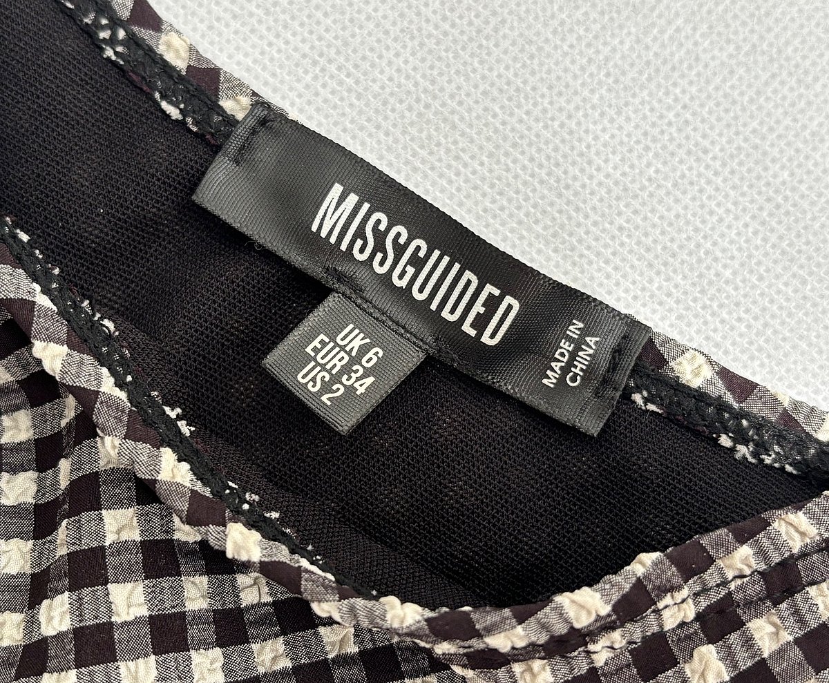 Top tal-Bikini b'Ispalla Waħda u Gingham Missguided - photo 2