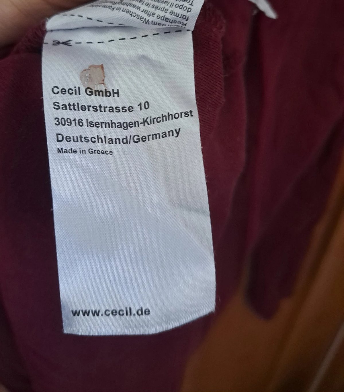 Cecil Burgundy Long Sleeve Top - photo 5