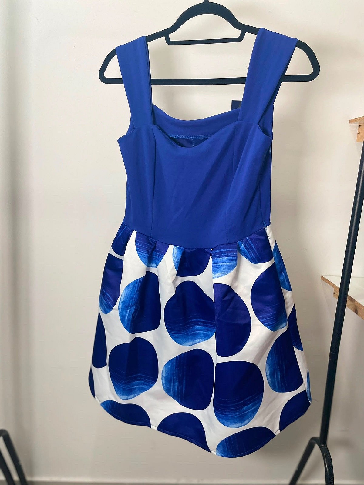 Vestido azul con lunares - photo 4
