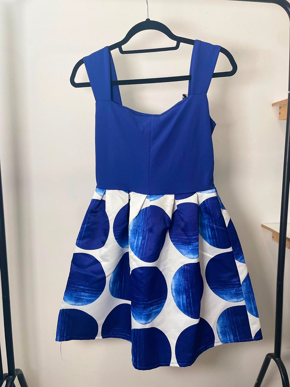 Vestido azul con lunares - photo 2