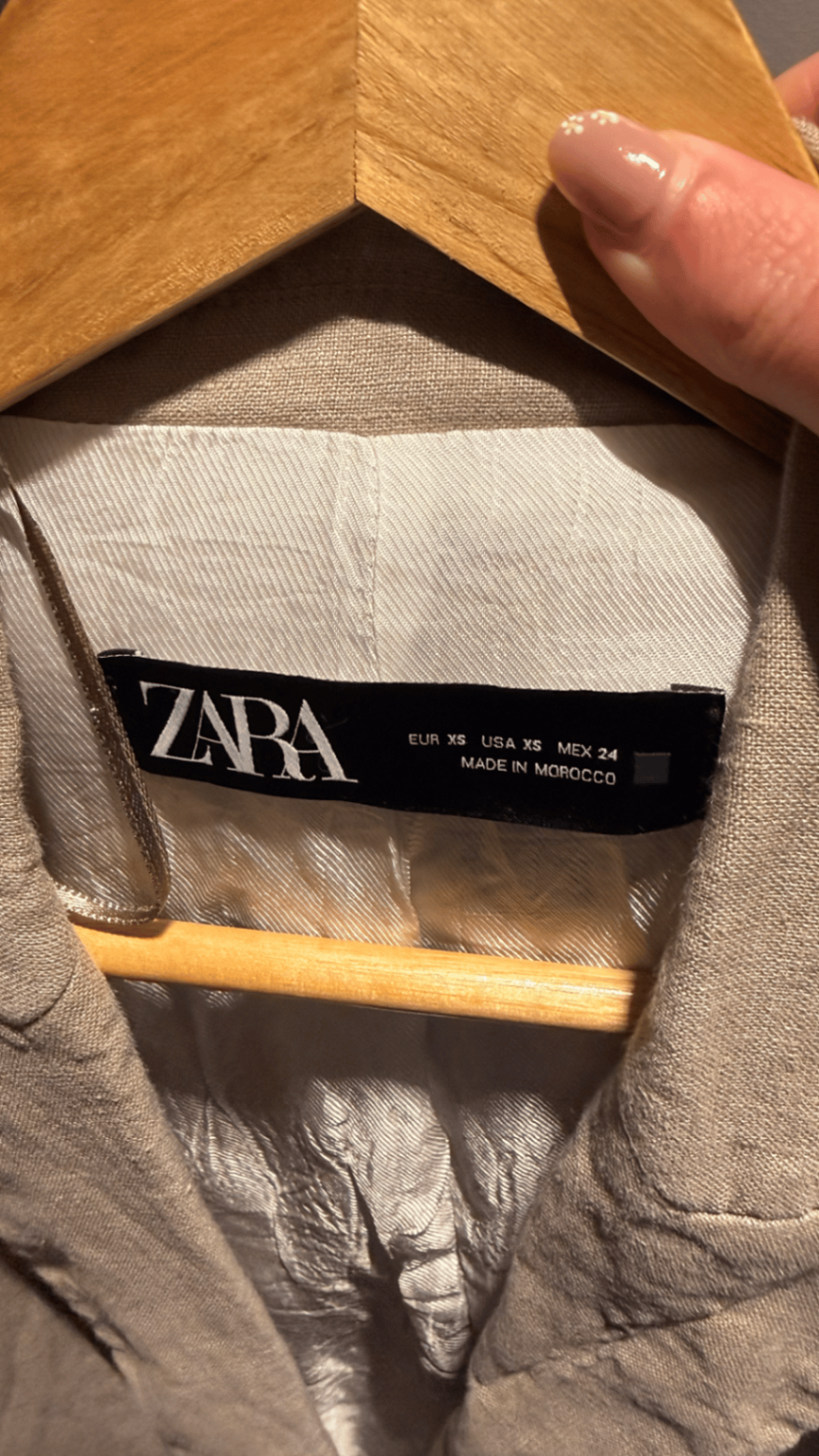 Ġakketta Blazer Beige ta' Zara Mfassla apposta - photo 2