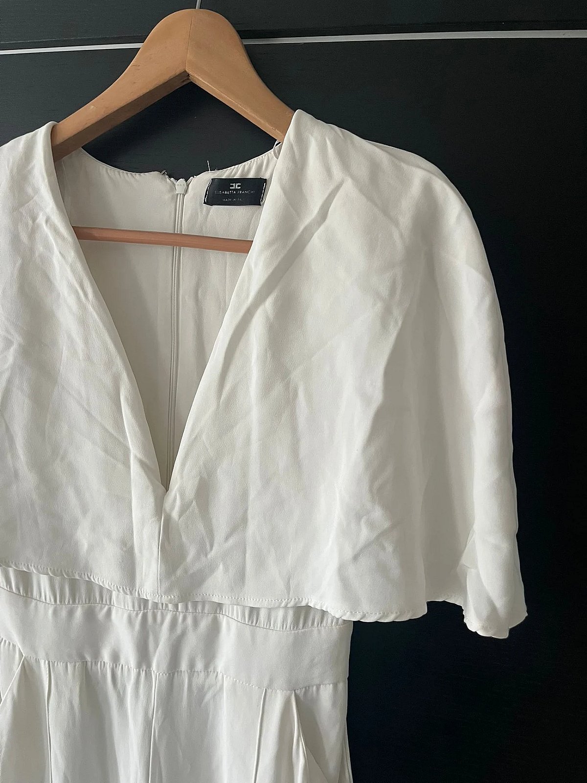 Elisabetta Franchi White Cape Jumpsuit - photo 8