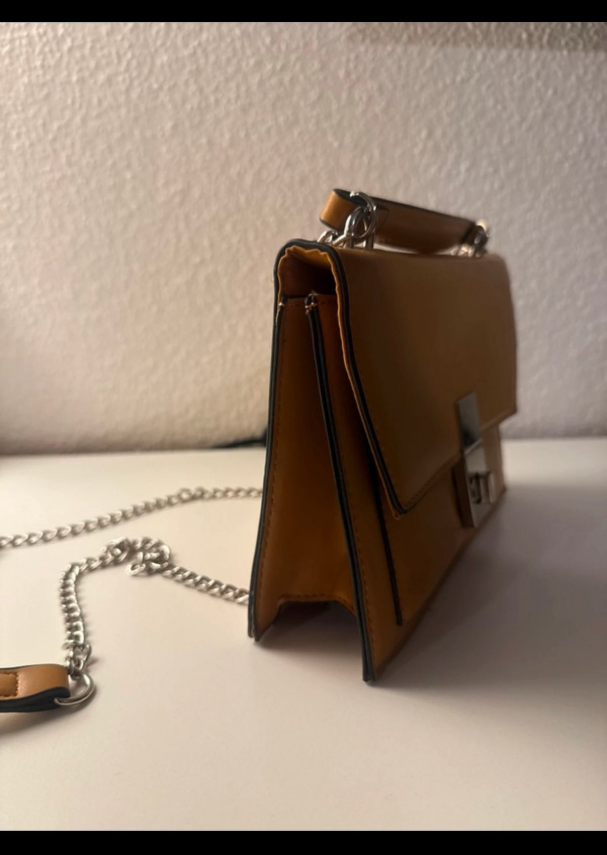 Nuova borsa a tracolla con catena giallo senape - photo 2