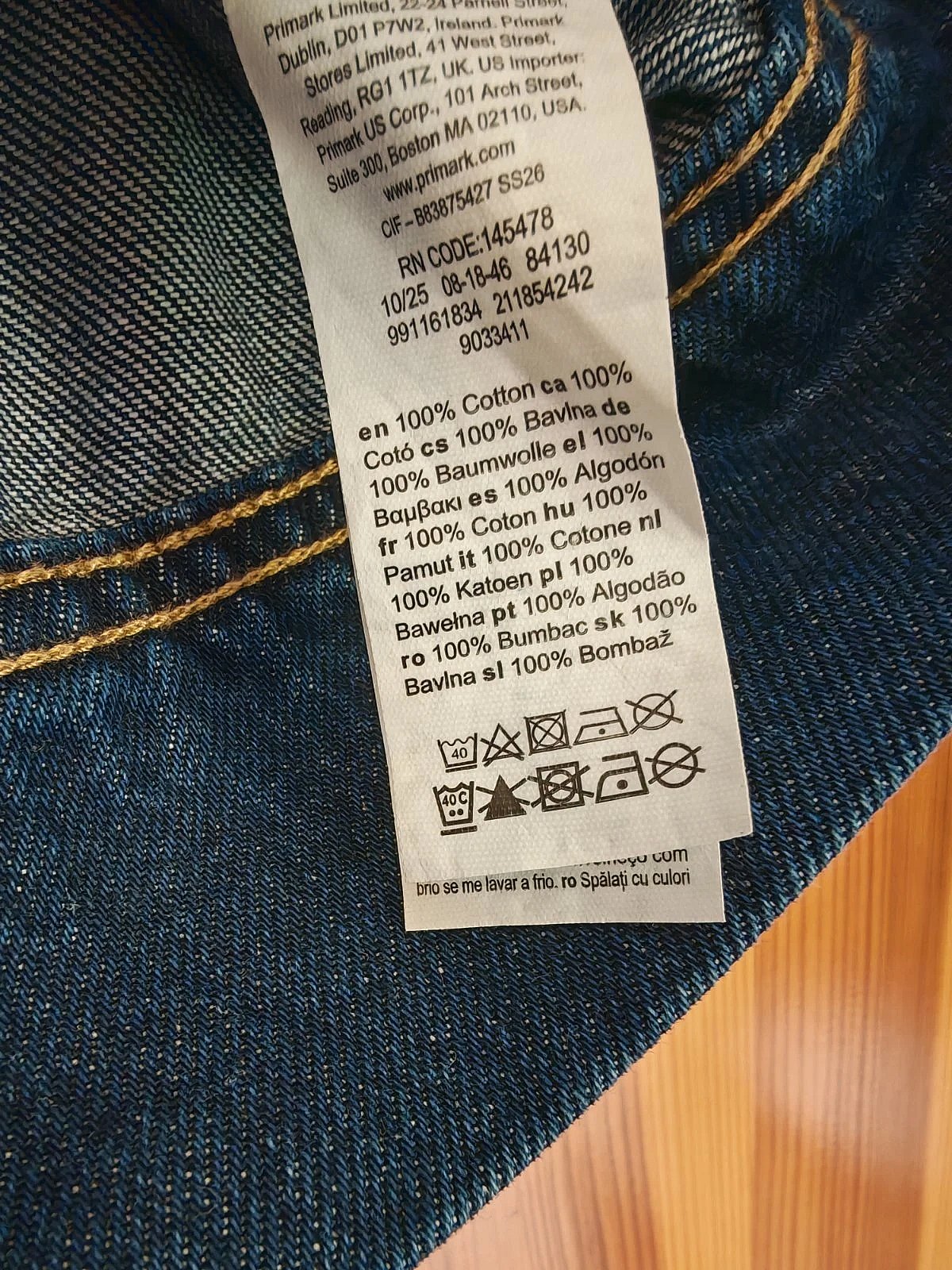Top sem mangas em ganga com lavagem escura da Primark, novo em folha - photo 3