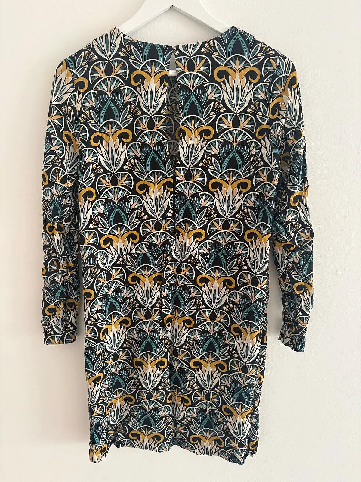 Patterned Long Sleeve Dress - photo 2