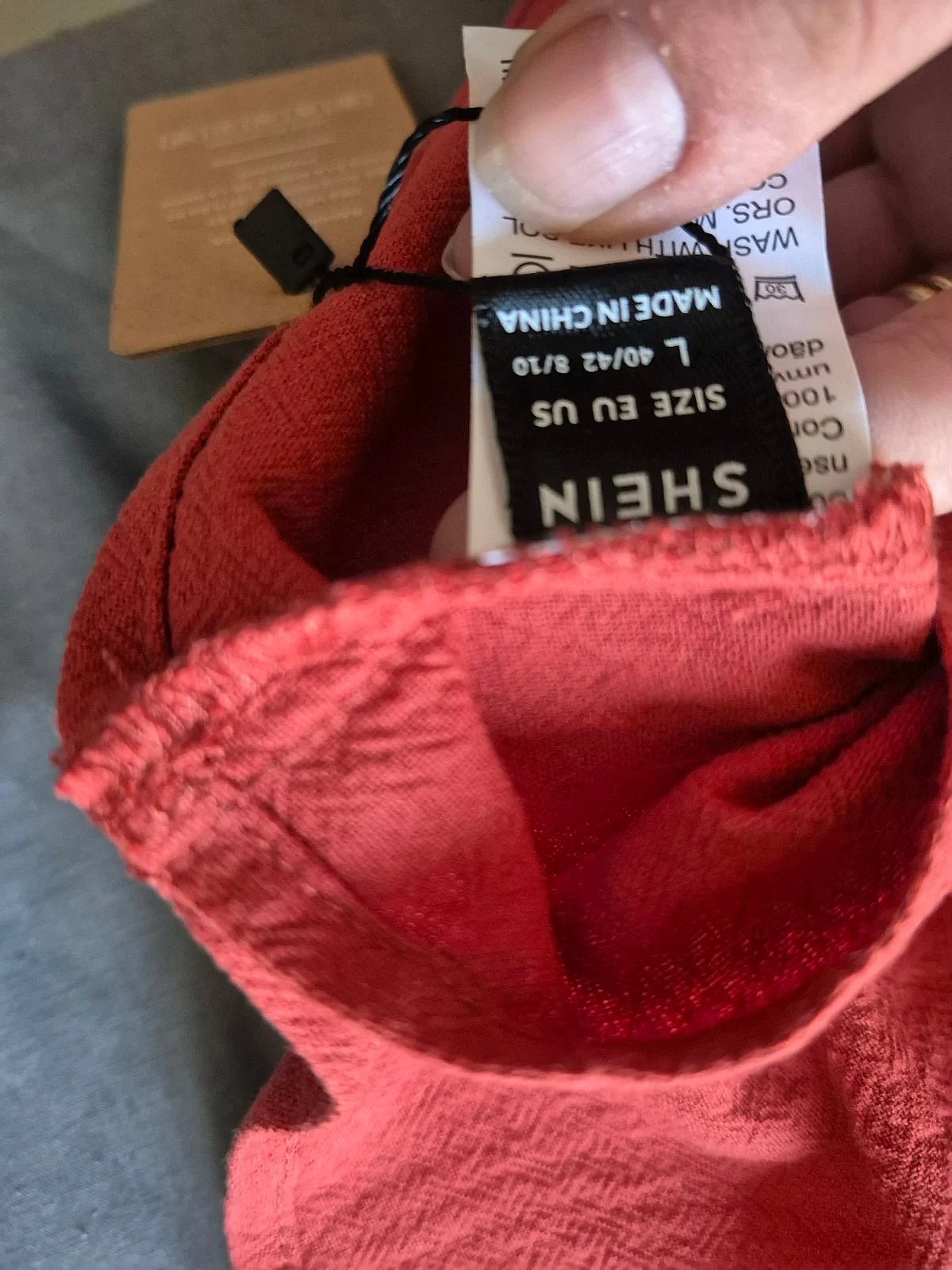 Shein, novo com etiqueta! Saia com calças interiores, tamanho L - photo 8
