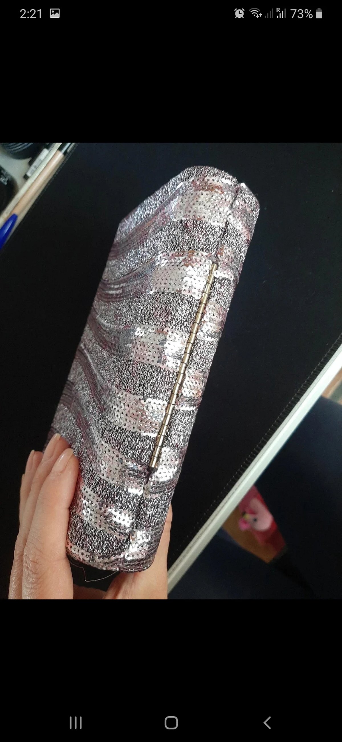 Bolso de mano de noche con lentejuelas brillantes - photo 4