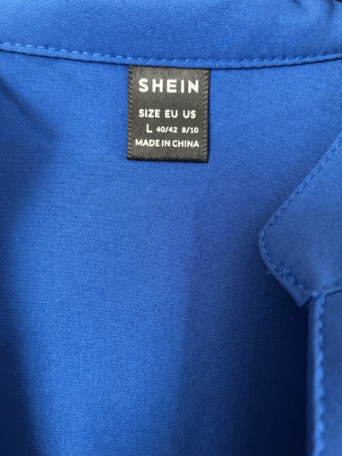 Blue tiered flutter sleeve dress - photo 2