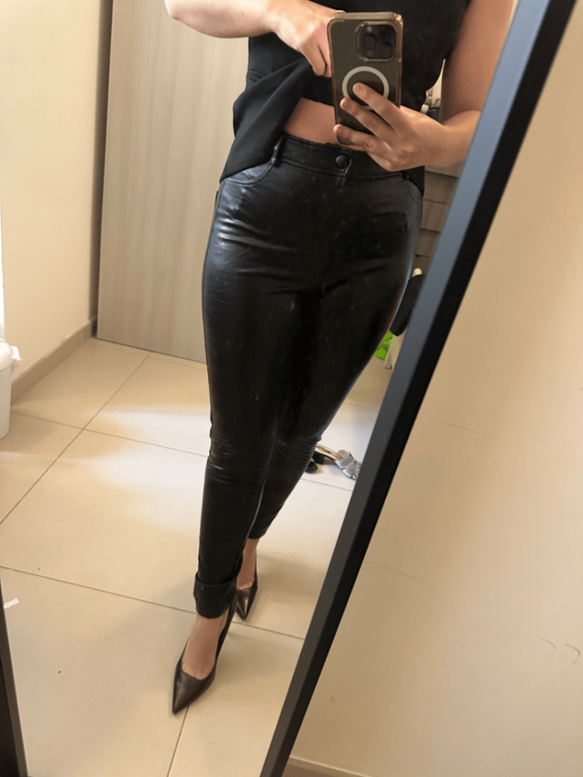 Pantalones de piel sintética - photo 2