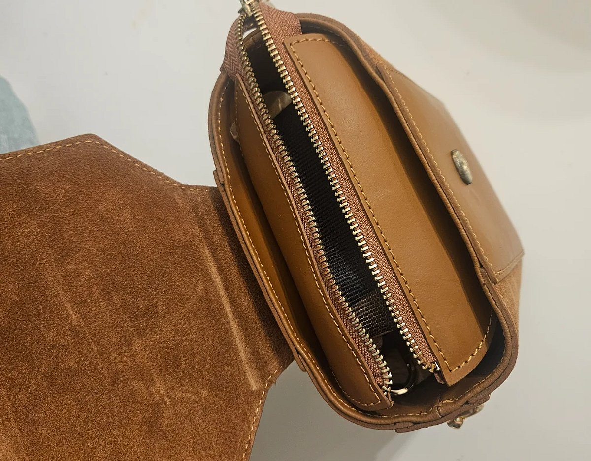 Borsa a tracolla Ego color marrone chiaro - photo 3