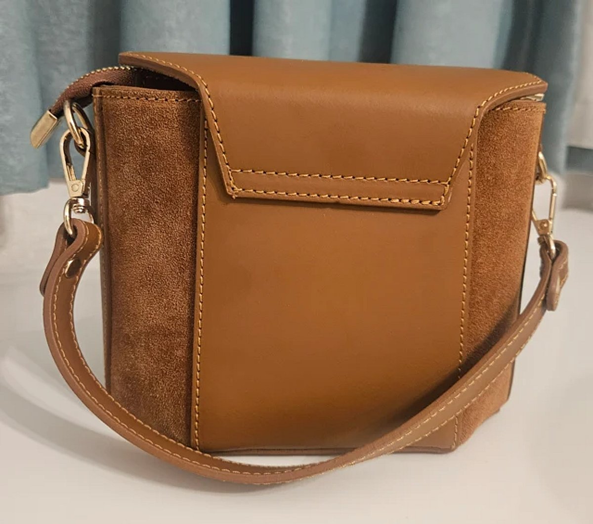 Borsa a tracolla Ego color marrone chiaro - photo 2