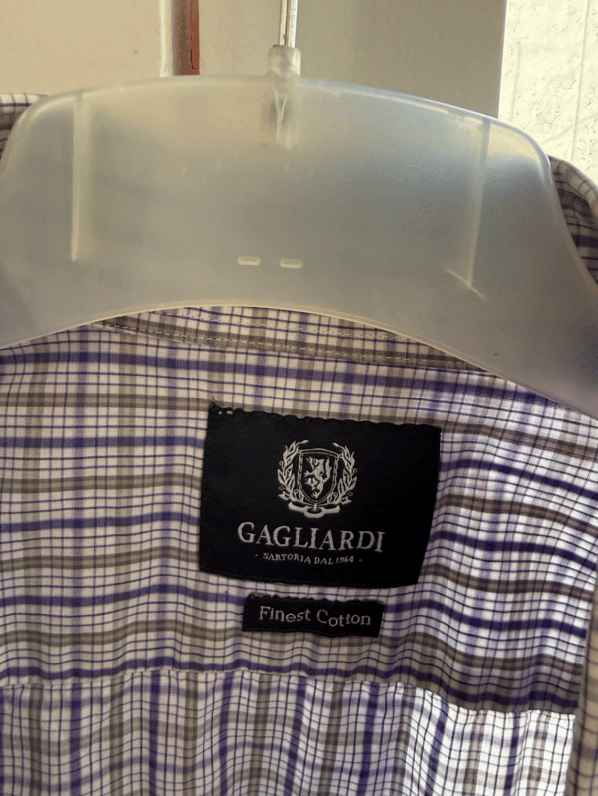 Camisa de algodón a cuadros Gagliardi - photo 2
