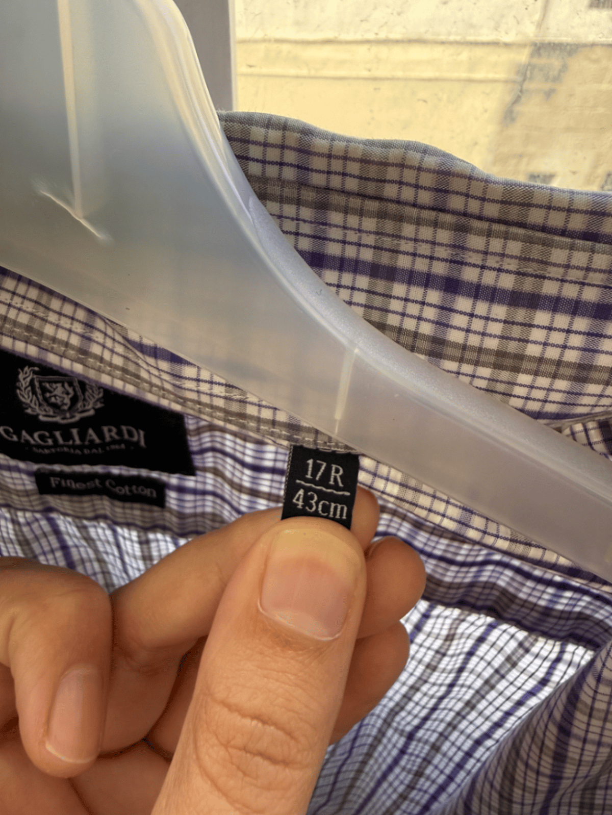 Camisa de algodón a cuadros Gagliardi - photo 3
