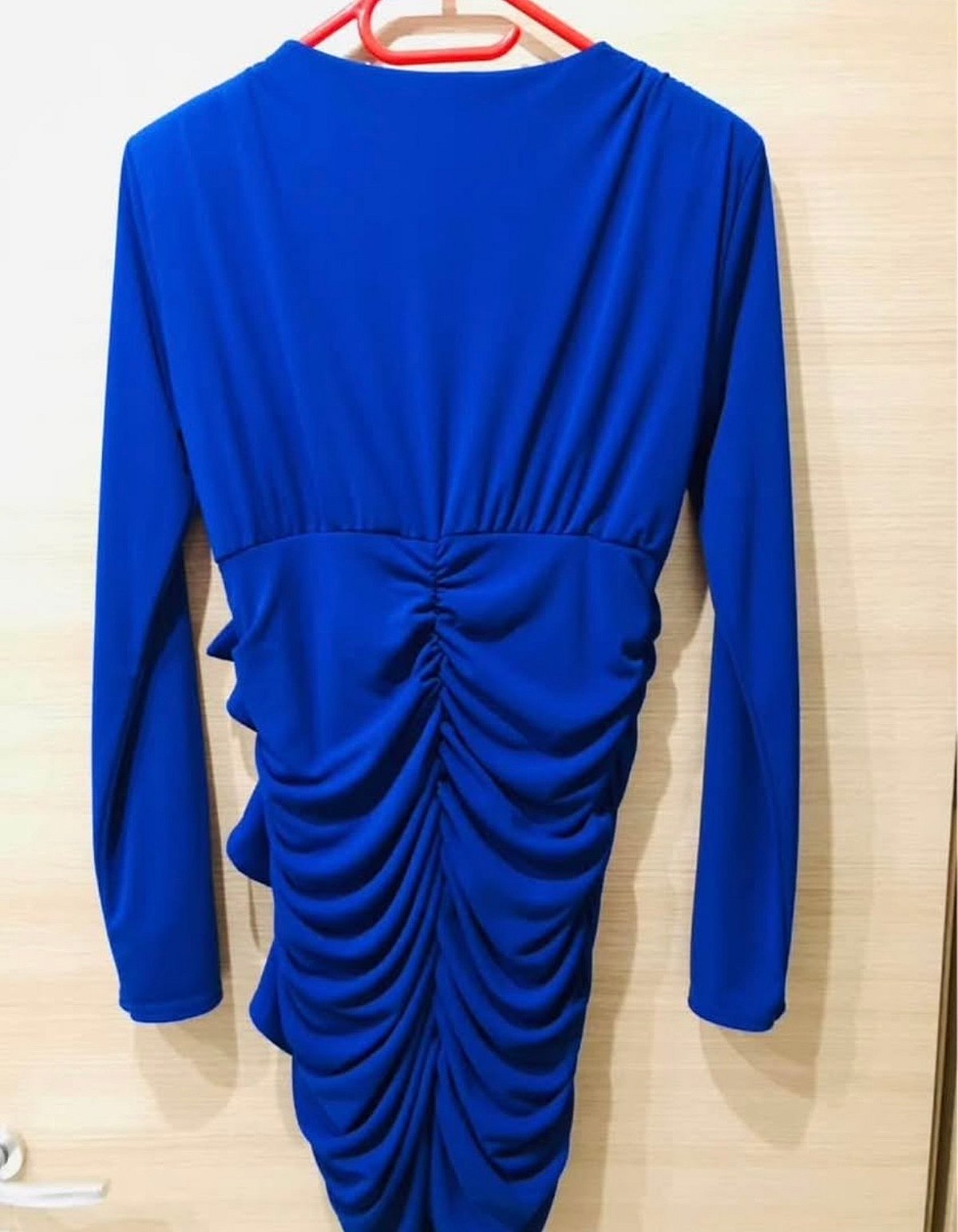 Vestido com franzidos da Zara em azul real - photo 2