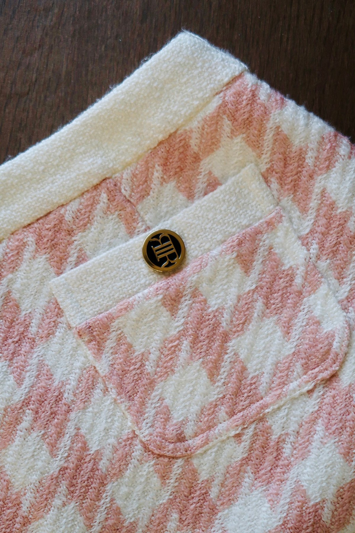 Minigonna rosa a pied de poule - photo 2