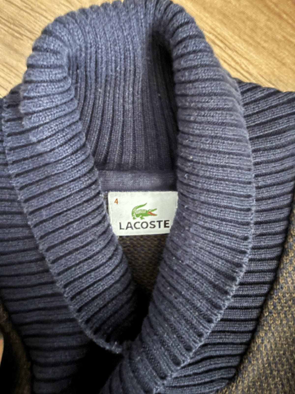 Suéter Lacoste com gola xale texturizada - photo 3